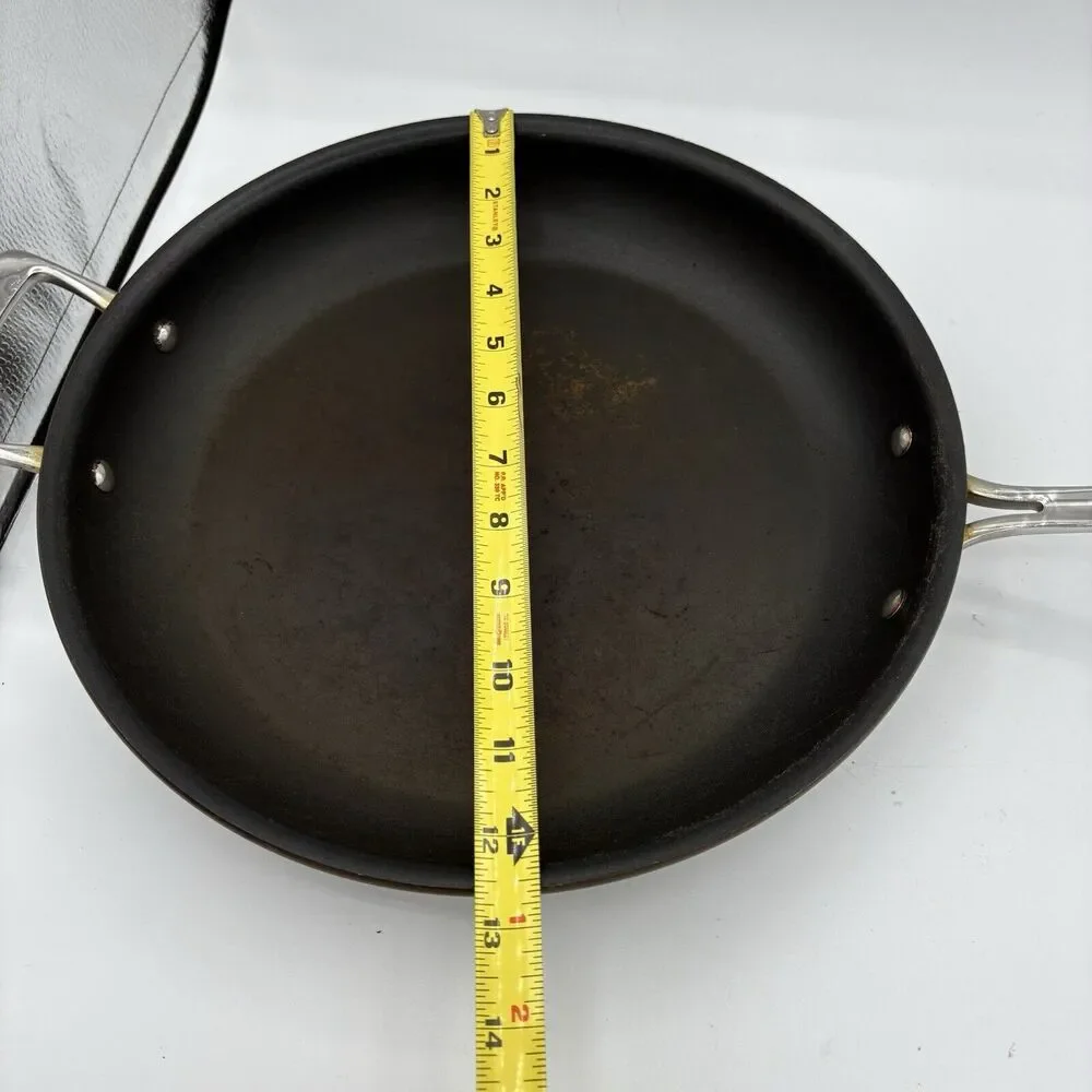 All-Clad Frying Pan‎ 12 Inch Skillet Nonstick Long Handle No Lid Side